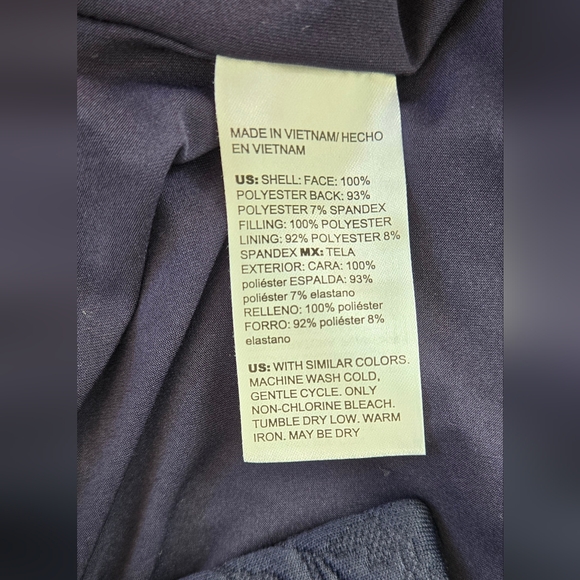 Chico's Navy open jacket jacquard 33" length dress up or down (Ch2) sz 12 - Picture 6 of 10